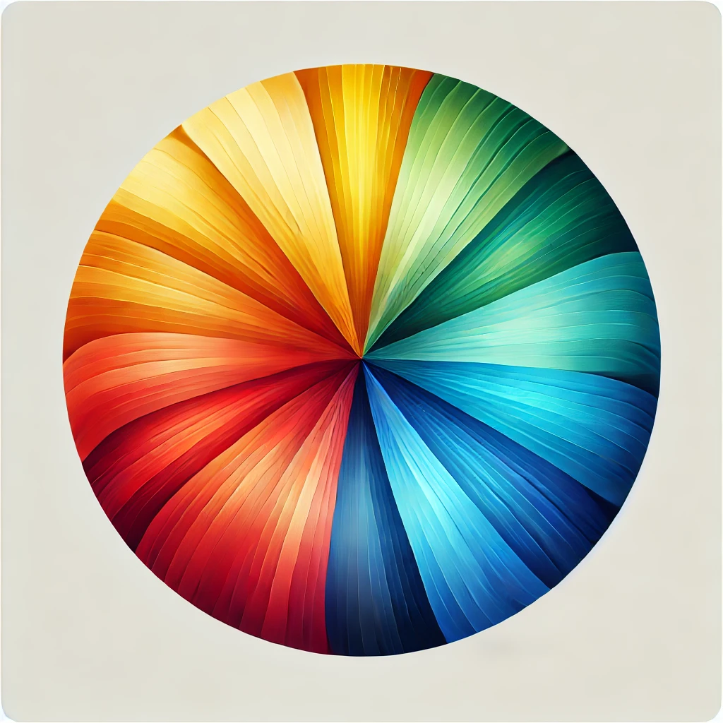 A color wheel illustrating analogous colors